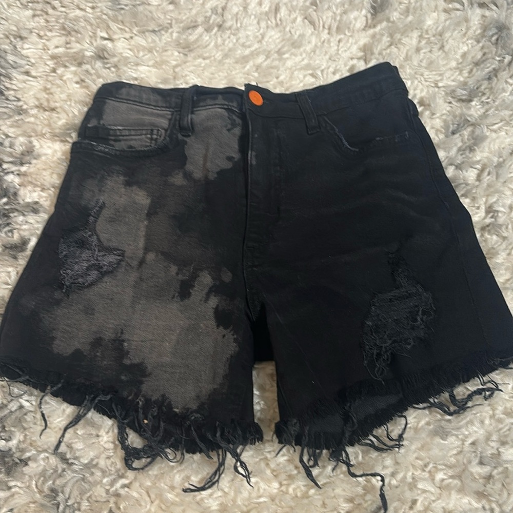 La Detresse Women's Size 25 Ultra Destressed Acid Wash Denim Cut Off Shorts